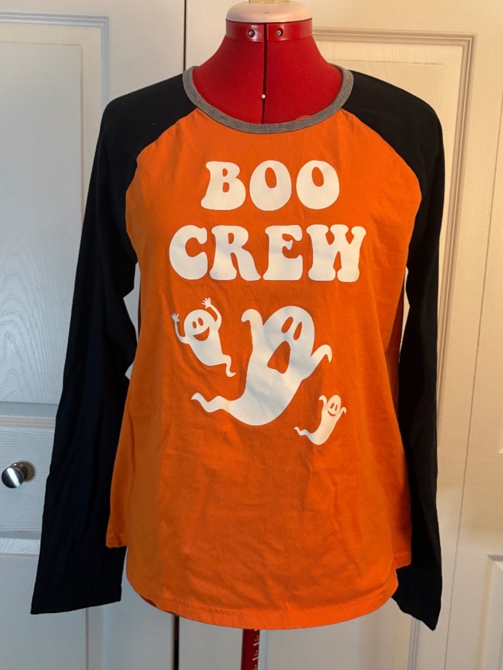 Carter's Boo Crew Glow In The Dark Raglan Sleeve Tee L